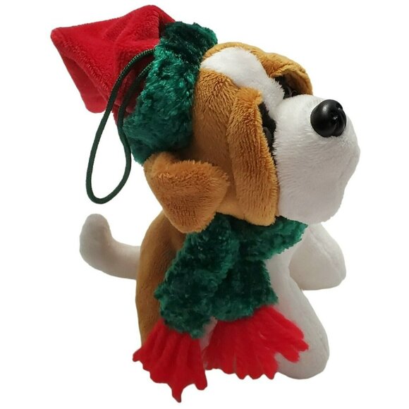 St Bernard Dog Plush Christmas Ornament Puppy Stocking Stuffer Gift HoHo Hounds - Picture 4 of 9